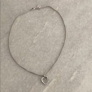 David Yurman 16 inch Sterling Silver Heart Pendant
